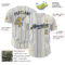 Custom White (Royal Old Gold Pinstripe) Old Gold-Royal Authentic Baseball Jersey