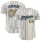 Custom White (Royal Old Gold Pinstripe) Old Gold-Royal Authentic Baseball Jersey