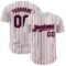 Custom White (Navy Red Pinstripe) Navy-Red Authentic Baseball Jersey