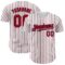 Custom White (Navy Red Pinstripe) Red-Navy Authentic Baseball Jersey