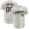 Custom White (Navy Old Gold Pinstripe) Navy-Old Gold Authentic Baseball Jersey