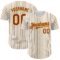 Custom White (Burgundy Gold Pinstripe) Burgundy-Gold Authentic Baseball Jersey