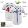 Custom White Red-Royal Authentic Baseball Jersey