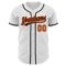 Custom White Black-Orange Authentic Baseball Jersey