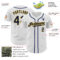 Custom White Navy-Gold Authentic Baseball Jersey