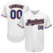 Custom White Royal Old Gold-Red Authentic Baseball Jersey