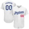 Custom White Royal-Red Authentic Baseball Jersey