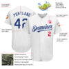 Custom White Royal-Red Authentic Baseball Jersey
