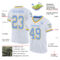 White1865-1 Custom White Light Blue-Gold Mesh Authentic Throwback Football Jersey
