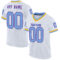 White1866 Custom White Light Blue Purple-Gold Mesh Authentic Throwback Football Jersey
