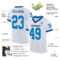 White1868-1 Custom White Blue Gray-Navy Mesh Authentic Throwback Football Jersey