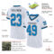 White1869-1 Custom White Blue Gray-Black Mesh Authentic Throwback Football Jersey