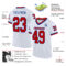 White1871-1 Custom White Red-Royal Mesh Authentic Throwback Football Jersey