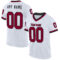 White1872 Custom White Maroon-Black Mesh Authentic Throwback Football Jersey