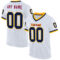 White1875 Custom White Navy Gold-Maroon Mesh Authentic Throwback Football Jersey