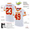 White1877-1 Custom White Red-Gold Mesh Authentic Throwback Football Jersey