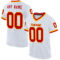 White1877 Custom White Red-Gold Mesh Authentic Throwback Football Jersey