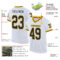 White1878-1 Custom White Black-Gold Mesh Authentic Throwback Football Jersey