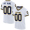 White1879 Custom White Navy-Gold Mesh Authentic Throwback Football Jersey