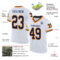 White1880-1 Custom White Navy Gold-Orange Mesh Authentic Throwback Football Jersey