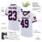 White1882-1 Custom White Navy-Red Mesh Authentic Throwback Football Jersey