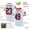 White1885-1 Custom White Black Red-Gray Mesh Authentic Throwback Football Jersey