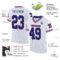 White1886-1 Custom White Royal-Red Mesh Authentic Throwback Football Jersey