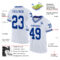 White1887-1 Custom White Royal Mesh Authentic Throwback Football Jersey