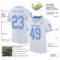 White1888-1 Custom White Light Blue-Gray Mesh Authentic Throwback Football Jersey