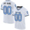 White1890 Custom White Light Blue-Black Mesh Authentic Throwback Football Jersey