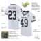Custom White Black-Gray Mesh Authentic Throwback Football Jersey
