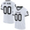 Custom White Black-Gray Mesh Authentic Throwback Football Jersey