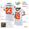 White1893-1 Custom White Orange-Black Mesh Authentic Throwback Football Jersey