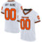 White1893 Custom White Orange-Black Mesh Authentic Throwback Football Jersey