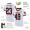 White1894-1 Custom White Black-Red Mesh Authentic Throwback Football Jersey