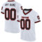 White1894 Custom White Black-Red Mesh Authentic Throwback Football Jersey