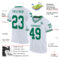 White1895-1 Custom White Kelly Green Mesh Authentic Throwback Football Jersey