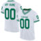White1895 Custom White Kelly Green Mesh Authentic Throwback Football Jersey