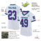 White1897-1 Custom White Purple Black-Teal Mesh Authentic Throwback Football Jersey