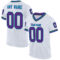 White1897 Custom White Purple Black-Teal Mesh Authentic Throwback Football Jersey