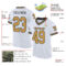White1900-1 Custom White Old Gold-Black Mesh Authentic Throwback Football Jersey