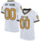 White1900 Custom White Old Gold-Black Mesh Authentic Throwback Football Jersey