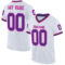 White1901 Custom White Purple Pink-Black Mesh Authentic Throwback Football Jersey