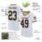 White1951-1 Custom White Black-Old Gold Mesh Authentic Throwback Football Jersey