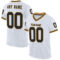 White1951 Custom White Black-Old Gold Mesh Authentic Throwback Football Jersey