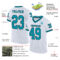 White1953-1 Custom White Teal-Black Mesh Authentic Throwback Football Jersey