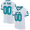 White1953 Custom White Teal-Black Mesh Authentic Throwback Football Jersey