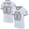 White1956 Custom White Gray-Black Mesh Authentic Throwback Football Jersey