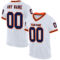 White1959 Custom White Navy-Orange Mesh Authentic Throwback Football Jersey