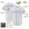 Custom White Light Blue-Pink Authentic Baseball Jersey
